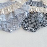 【66-90】ロンパース チェック フリル 可愛い ベビー服 - 画像 (12)