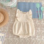【66-100】ロンパースorワンピース フリル クリーム 姉妹服 - 画像 (8)