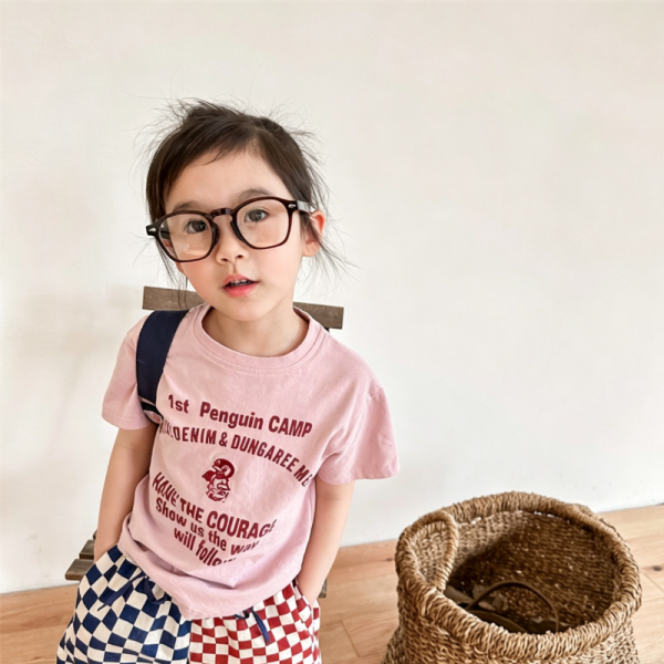 【80-130cm】半袖Ｔシャツ 女の子 プリント+刺繍 かわいい