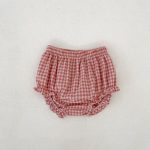 【73-110】セットアップ ベビー フリル襟 チェック スウィート - 画像 (8)