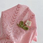 【73-120】半袖Tシャツ ベビー 透かし編み フラワー - 画像 (15)