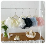 【73-100】スカート ベビー チュール リボンメッシュ - 画像 (5)