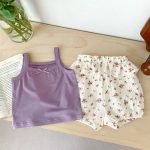 【66-100】セットアップ ベビー キャミソール&花柄プリント - 画像 (16)