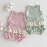 【66-100】セットアップ ベビー ノースリーブ かわいい - 画像 (2)