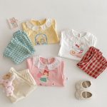 【73-120】半袖Tシャツ ベビー フリル襟 カートゥーン - 画像 (12)