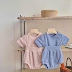 【66-100】セットアップ 可愛い リブ サマー - 画像 (5)