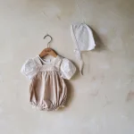 【66-100】シャツ or ロンパース ベビー パフスリーブ - 画像 (3)