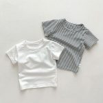【73-100】半袖Tシャツ 肌触り 優しい 無地ORボーダー柄 - 画像 (6)