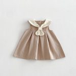 【73-120】ワンピース ベビー ノースリーブ レトロ - 画像 (4)
