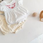 【66-90】ロンパース フラワー刺繡 可愛い - 画像 (19)
