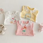 【73-120】半袖Tシャツ ベビー フリル襟 カートゥーン - 画像 (20)