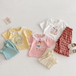 【73-120】半袖Tシャツ ベビー フリル襟 カートゥーン - 画像 (16)