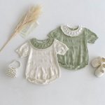【66-90】ロンパース フリル ニット ベビー服 - 画像 (10)