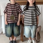【80-140】デニムパンツ 七分丈 ヴィンテージ加工 ダメージ - 画像 (8)