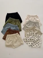 【73-120】ショートパンツ ベビー 韓国風 ドット&リボン - 画像 (3)