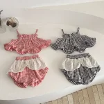 【73-100】セットアップ or Tシャツ ベビー おしゃれ チェック - 画像 (6)