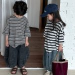 【80-140】Tシャツ ボーダー ドロップショルダー - 画像 (15)