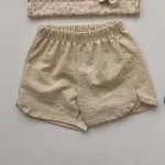 【73-120】ショートパンツ ベビー 韓国風 ドット&リボン - 画像 (5)
