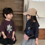 【80-140】半袖Tシャツ ねこ柄プリント ビッグシルエット - 画像 (9)