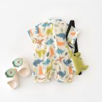 【66-90】ロンパース 恐竜総柄 可愛い ベビー服 - 画像 (5)