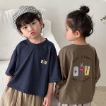 【80-140】半袖Tシャツ ソーダポッププリント ルーズ フィット