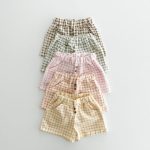 【80-130】ショートパンツ チェック 履きやすい ボトムス - 画像 (4)