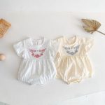 【66-90】ロンパース フラワー刺繡 可愛い - 画像 (7)