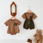 【66-100】ロンパースORサロペットORTシャツ カジュアル ボーダー - 画像 (6)