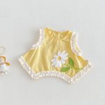 【73-120】トップス or サロペット ベビー 女の子 フラワー柄 - 画像 (6)