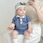 【73-110】セットアップ ベビー 男の子 ポロデザイン - 画像 (7)