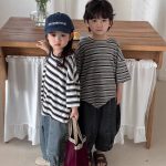 【80-140】Tシャツ ボーダー ドロップショルダー - 画像 (10)
