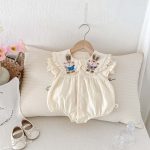 【66-90】ロンパース 可愛い ダブル ウサギ - 画像 (4)