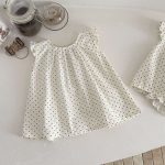 【73-100】2点セットORワンピース ハート柄 フリル袖 トップス&ショートパンツ - 画像 (12)