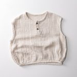 【80-130】トップス ガーゼ素材 ノースリーブ - 画像 (6)