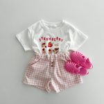 【80-130】ショートパンツ チェック 履きやすい ボトムス - 画像 (7)