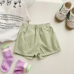 【90-140】ショートパンツ キッズ ナチュラル シンプル - 画像 (10)