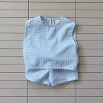 【73-120】セット 薄手 チェック柄 半袖 ノースリーブ - 画像 (8)