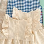 【66-100】ロンパースorワンピース フリル クリーム 姉妹服 - 画像 (11)