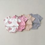 【66-100】セットアップ 可愛い リブ サマー - 画像 (7)