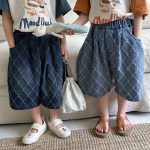 【80-140】パンツ 菱形 キルティング デニム ハーフパンツ - 画像 (16)