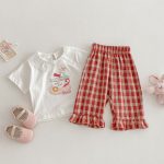 【73-120】半袖Tシャツ ベビー フリル襟 カートゥーン - 画像 (10)