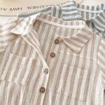 【66-90】ロンパース ストライプ 半袖 ベビー服 - 画像 (14)