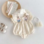 【66-90】ロンパース 可愛い ダブル ウサギ - 画像 (2)