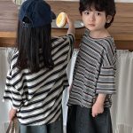 【80-140】Tシャツ ボーダー ドロップショルダー - 画像 (9)