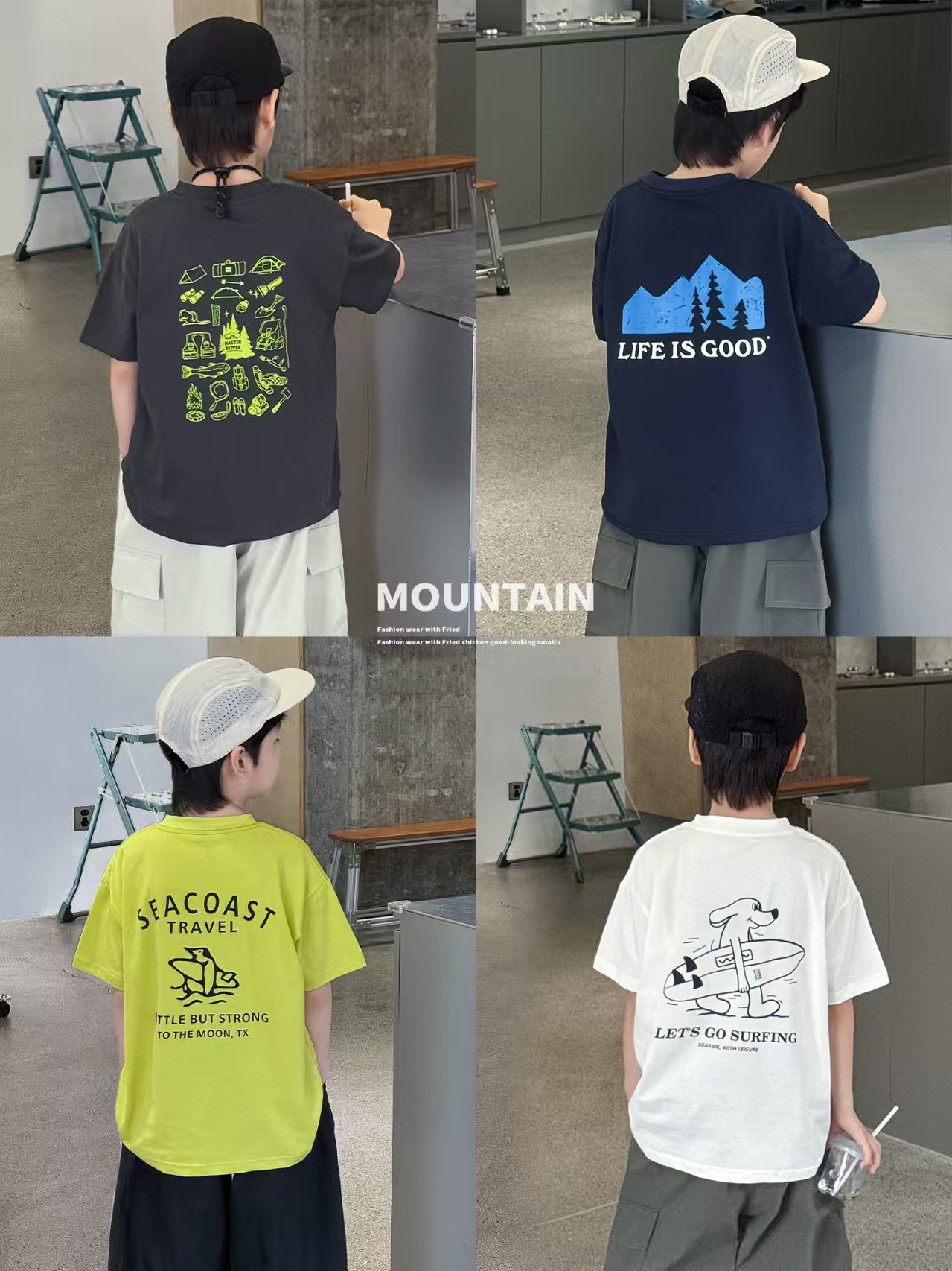 59845c433792fe518b3205f1baf45328 【90-160】Tシャツ スポーツ風 カジュアル プリント 男の子 - 画像 (1)