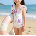 【90-140】水着 女の子 おしゃれ リボン柄 - 画像 (7)
