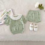 【66-100】セットアップ フリル ニット ナチュラル - 画像 (4)