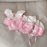 【73-100】水着 ベビー ボンネット付き ドット or チェック - 画像 (11)