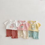 【73-120】半袖Tシャツ ベビー フリル襟 カートゥーン - 画像 (17)