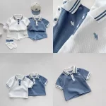 【73-110】セットアップ ベビー 男の子 ポロデザイン - 画像 (13)
